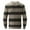 Khaki, variant on Mens Outerwear Sweater Striped Knitted Round Neck Loose Fit Mens Fall And Winter Clothing,Grey,L