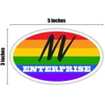 thumbnail image 3 of Enterprise NV Nevada Clark County Rainbow Pride Flag 6 Stripes Pride Flag Euro Decal Bumper Sticker 3M Vinyl 3" x 5", 3 of 3