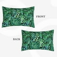 thumbnail image 4 of Balery Monstera Leaves Pillow Covers,Bed Pilowcases,Reversible Plush Throw Pillow Covers End Pillow Encasement,Pillow Case - 20"X30", 4 of 9