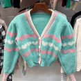 thumbnail image 3 of Vedolay Long Cardigans for Women Long Sleeve Button Down Coat Knit Cardigan Coat 2023 Green,M, 3 of 3