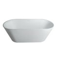 thumbnail image 4 of Freestanding Soaking Bathtub 63 Inch Solid Surface Modern Bathroom Tub for Deep Relaxation and Spa Experience, 4 of 9