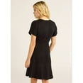 thumbnail image 3 of Free Assembly Women’s Tweed Dress with Short Sleeves, Sizes 0-20, 3 of 5