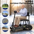 thumbnail image 5 of COOLHUT Foldable 4-Wheel Mobility Scooter for Adults, 35lbs Ultra Lightweight Mobility Scooter, 25+ Mile Long Range, Power Scooter with Removable Dual Lithium Batteries, 300 lbs Capacity, Black, 5 of 11