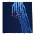 thumbnail image 3 of Ambesonne Airplane Shower Curtain, Canadian Snowbirds, 69"Wx70"L, Dark Blue Red, 3 of 5