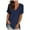 Navy, variant on Aloohaidyvio Tops for Women,Womens Fashion Gradient Printed Blouse V-Neck Short Sleeve Loose T-Shirt Tops
