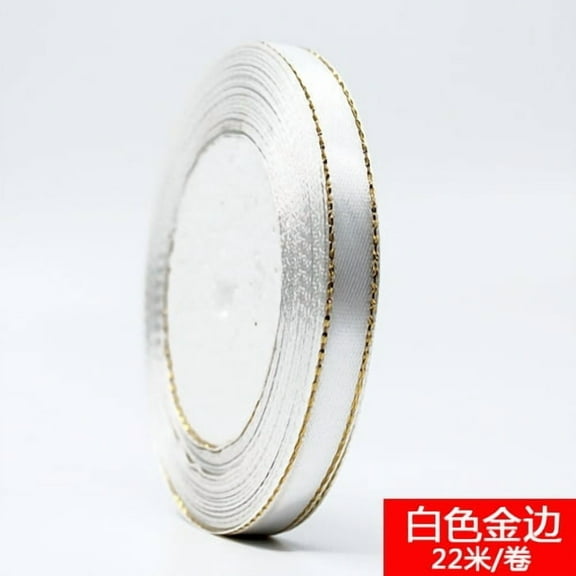 Namzi , Skinny Ribbon for Holiday Crafts & Gift Wrapping, 1cm*22m White Polyester Ribbon, 5 Rolls Durable Gift Wrap Ribbon, Fit for Festive Decor.