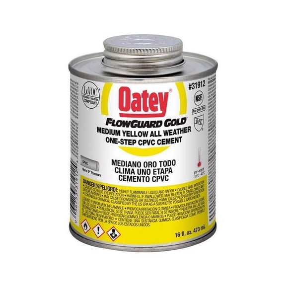 Oatey Pipe Cement - Yellow, 16 fl oz