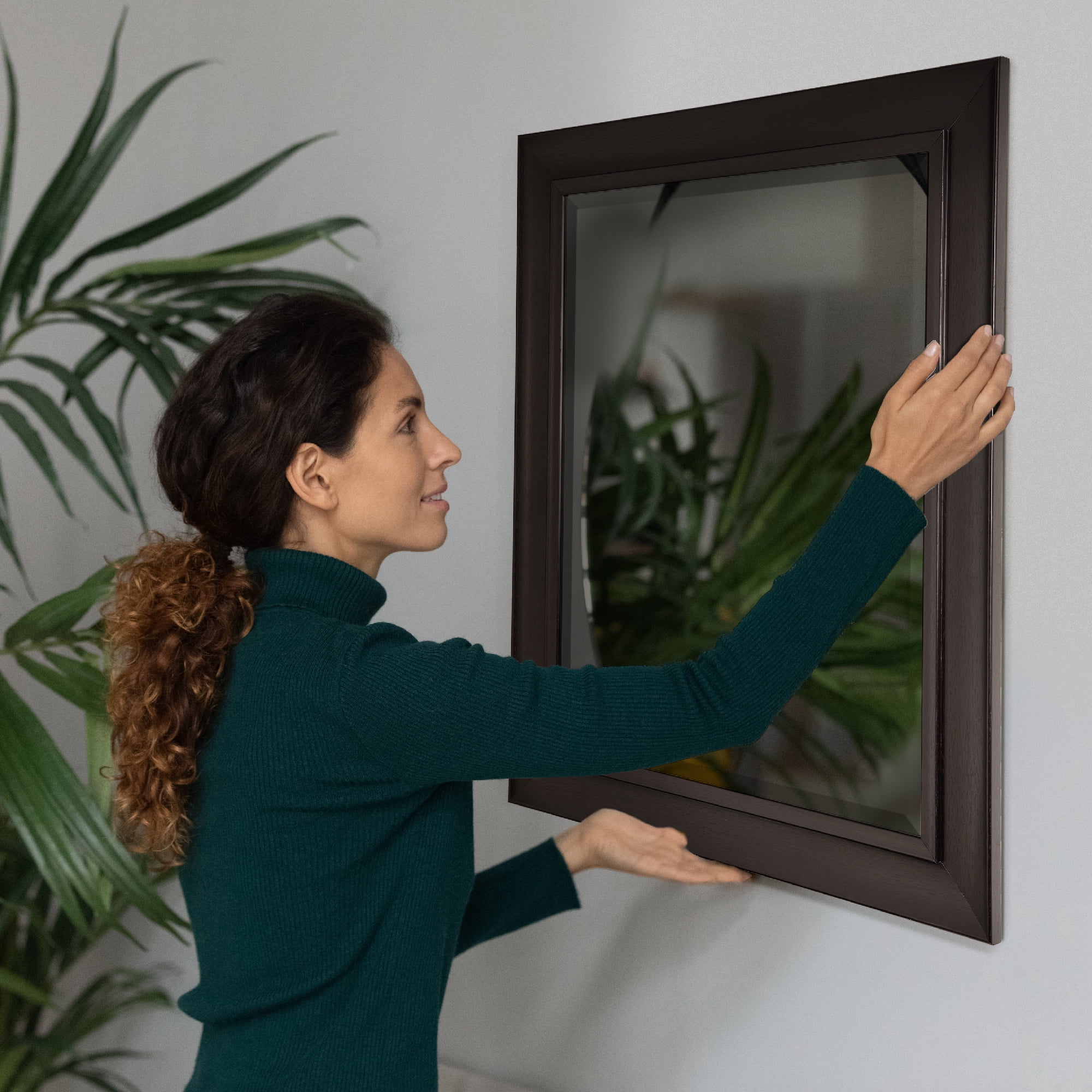 Head West Espresso PS Rectangular Framed Beveled Accent Wall Vanity Mirror - 28.5" x 34.5"