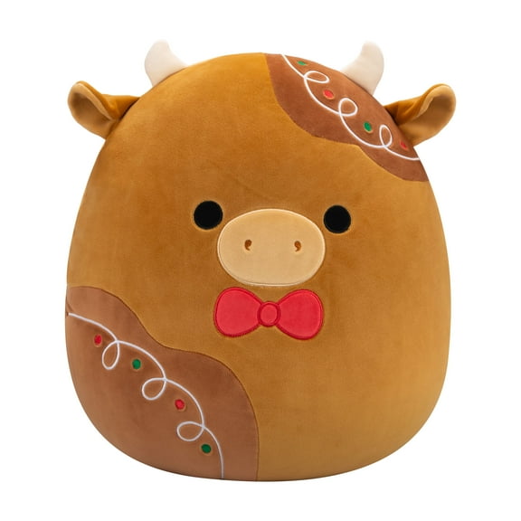 Squishmallows Official 12 inch Jericho the Gingerbread Cow - Child's Ultra Soft Stuffed Plush Toy