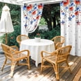 thumbnail image 4 of Outdoor Curtains for Patio Waterproof, 4th of July Outdoor Privacy Panels Grommet, Red Blue Floral Independence Day Stars Butterflies Blackout Outside Curtains for Porch/Cabana 54"x84", 1 Panel, 4 of 8