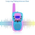 thumbnail image 2 of ZHAOCHENG Walkie Talkies Juguetes para niños Niñas de 5 a 8 años Walkie Talkies de 8 canales Alcance de 3 millas para aventuras al aire libre, camping (púrpura), 2 of 5