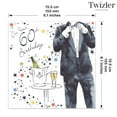 thumbnail image 3 of Twizler Happy 60th Birthday Card for Him - Age 60 - Mens Birthday Greeting Card - Dad Husband Grandad, 3 of 5