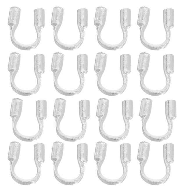 Raindrops 300Ud Protector De Hilo En Forma U Para Joyería En Cobre Plateado Accesorios Para Collares Y Pulseras