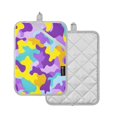 thumbnail image 3 of Colorful Camouflage Pattern Pot Holder Set 2 Piece Non-Slip Oven Hot Pads Heat Resistant Durable 7x9.8in, 3 of 7