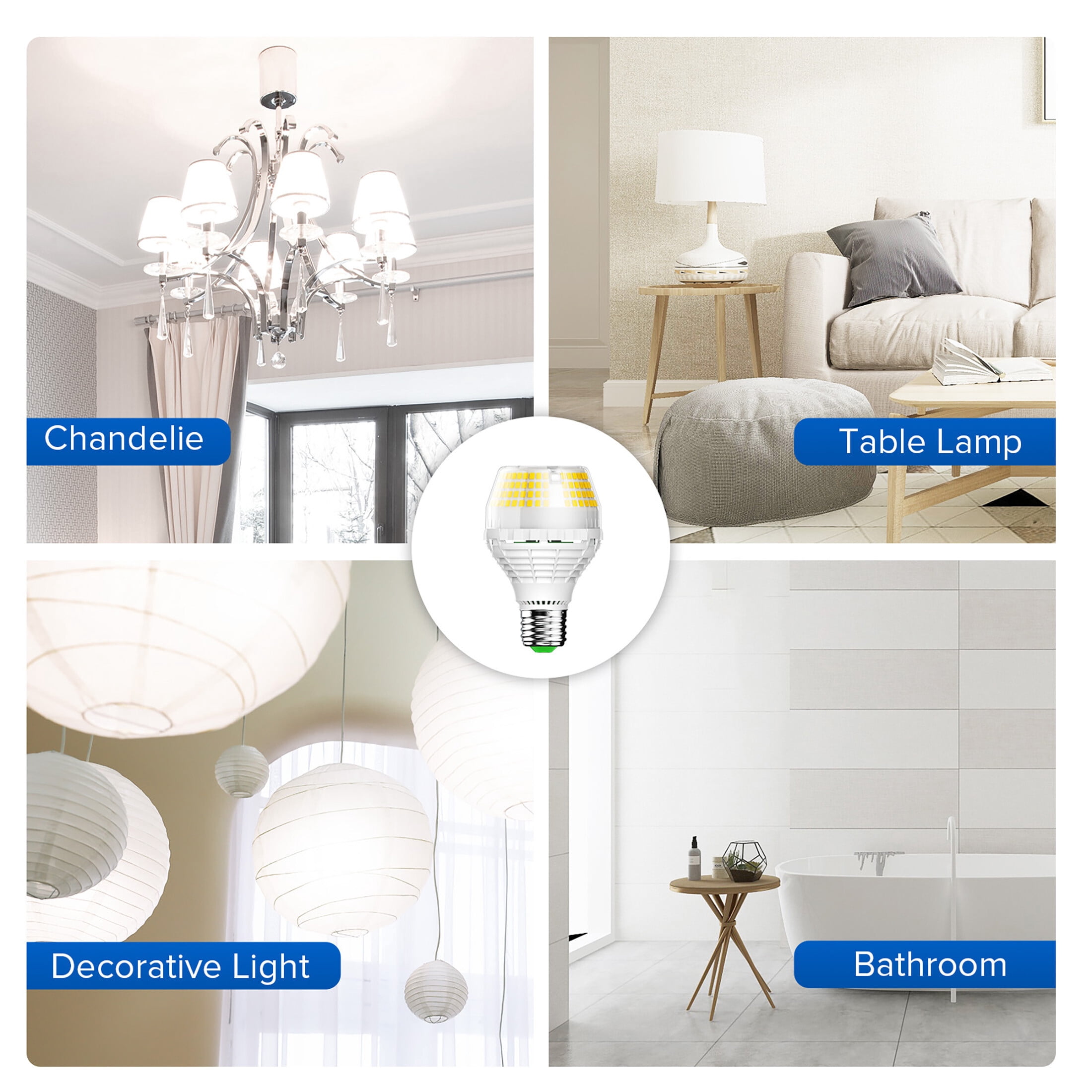 SANSI 35 Watts (400W Equiv) A19 LED Light Bulb, 5000 Lumens, E26 Base, 5000K Daylight Non-Dimmable