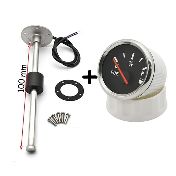 52MM Fuel Level Gauge With Fuel Level Sensor 100MM 125MM 150MM 200MM 250MM 400MM 0-190ohm Oil Liquid Tank Fuel Level Indicator ,High Precision