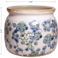 thumbnail image 3 of Ceramic Planters Spring Decor, 6.29in Country Cottage Plant Pots with Drainage Hole for Indoor Plants & Succulent, Vintage Crackle Glaze Finish Flower Vase, Home Decor Gifts, Deep Blue Floral, 3 of 16