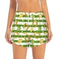 thumbnail image 2 of Xecao's Watercolor St Patrick Day for a double-layer running short for women, perfect for gym, tennis, and more, featuring a convenient pocket., 2 of 9
