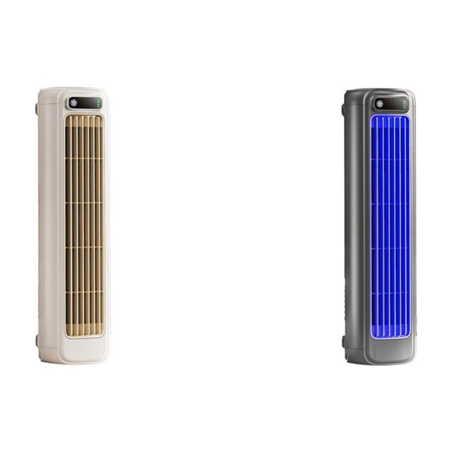 Ventilador Torre Portátil Escritorio 3 Velocidades Montaje en Pared Recargable (Beige)