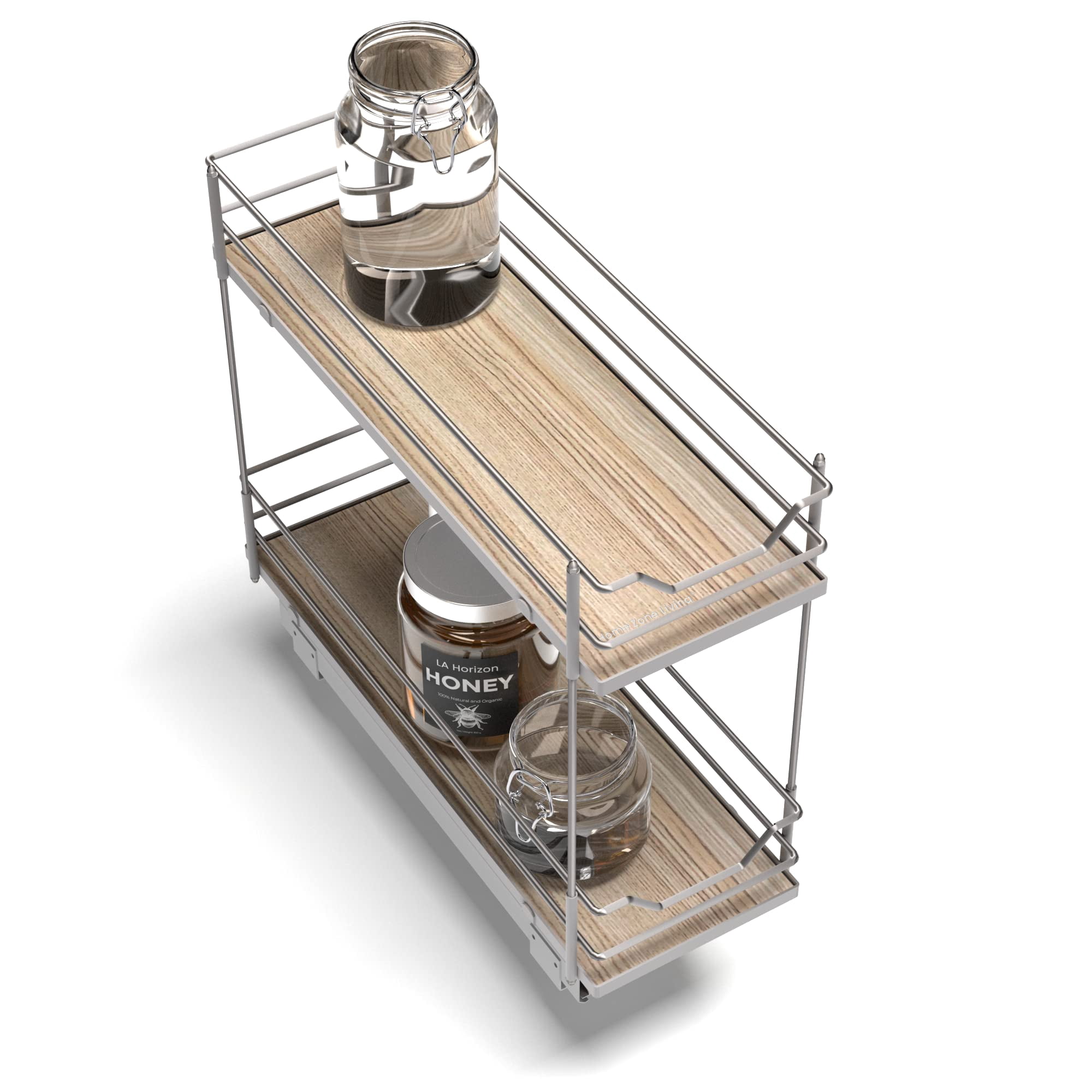 Open Box Home Zone Living Pull Out Kitchen Cabinet Organizer with 2 ...