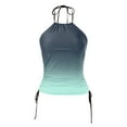 thumbnail image 6 of BOBOGOJP Women’s Tankini Top Halter Tummy Control Swim Tops Only Twist Front V Neck Bathing Suit No Bottom M for Size Mint Green, 6 of 7