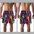 thumbnail image 3 of luoweisi Men's Beach Shorts Quick Dry Swim Trunks with Mesh Lining Halloween Scary Hands 2XL, 3 of 5