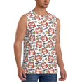 thumbnail image 2 of Kdxio Happy Foxy Faces for Men's Muscle T-shirt,Sleeveless for Workout Running Athletic Gym Lounge Casual, 2 of 5