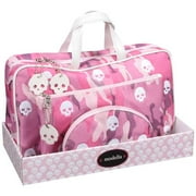 Modella: Pink Camouflage W/White Skulls Make Up Bags