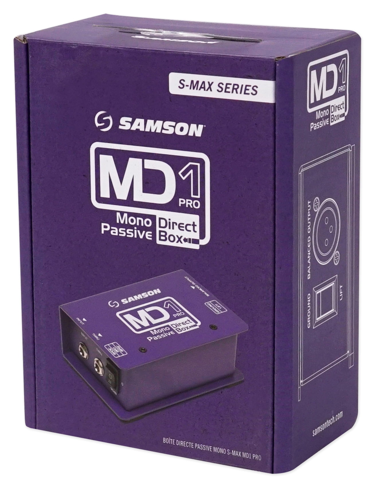 0dB//-15dB Samson S-Max MD1 Passive Mono Direct DI Box,18Hz–40kHz