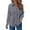 Dark Gray, variant on Casual Women's Long Sleeve Gauze Shirts, Relaxed Fit Round Neck Button Down Blouses for Spring Summer, Crinkle Collared Work Dress Tops, Easy Care Solid Color Everyday Wear