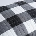 thumbnail image 4 of MarCielo  Buffalo Pillow Sham Microfiber Pillow Shams BP01 White/Black King, 4 of 5