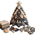 thumbnail image 2 of Religious-Themed Beaded & Quilted Christmas Tree DIY Kit, DIY Patchwork Fabric Tree Craft Set with Angel Nativity and Christmas Symbols, 3D Handmade Holiday Decor for Home, 2 of 4