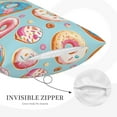 thumbnail image 5 of Bixox Colorful Donut Printed Pillow Protector,Super Soft Ideal for Home,Guests,Rentals - 14"x20", 5 of 8