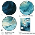 thumbnail image 4 of Designart "Swirling Serenity In Aqua Blue And White III" Abstract Spirals Picture Framed Wall Decor, 4 of 5