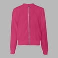 thumbnail image 5 of Miluxas Womens Long Sleeve Knitted Zip up Sweater Cardigans Solid Casual Lightweight Zipper Sweatshirts Jacket Hot Pink XXL(XXL), 5 of 9