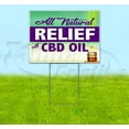 thumbnail image 1 of All Natural Relief With Cbd Oil (18" x 24") Yard Sign, Includes Metal Step Stake, 1 of 6