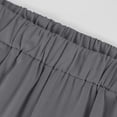 thumbnail image 6 of HKYNLAG Cotton Linen Pants Women Summer Boho Dressy Casual Straight Leg Capri Pants Elastic Waist Beach Trousers with Pockets Gray XL, 6 of 6