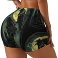 thumbnail image 1 of Fotbe MoonNight Sky Crow Shorts Sin Costuras – Shorts Deportivos de Cintura Alta para Mujer, Elásticos para Gimnasio, Yoga, Running o Ciclismo-Large, 1 of 8