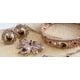 thumbnail image 2 of Jewelry Women's Rose Gold Tone Manor House Faux Pearl Purple Flower Heart Pendant Necklace, 2 of 2