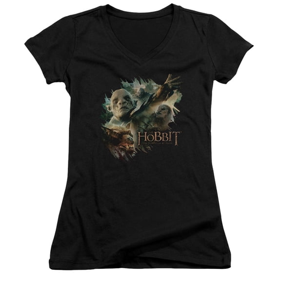 Hobbit Baddies Junior Women's V-Neck T-Shirt Black