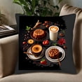 thumbnail image 4 of Set of 2 Square Throw Pillow Covers 18x18in - Cozy Coffee & Pastry Design for Couch Bed or Car - Perfect for Warm Inviting Decor, 4 of 7