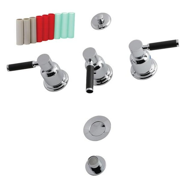 Kingston Brass KB6321DKL Kaiser Robinet de Bidet à Trois Poignées, Chrome Poli