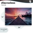 thumbnail image 4 of Stupell Industries Tropical Island Sunset Over Docks Canvas Art, 24 x 16, by LSR Design Studio, 4 of 8