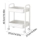 thumbnail image 3 of Carrito de dos niveles con ruedas Un carrito práctico con asas y ruedas giratorias con bloqueo Adecuado para almacenamiento en la cocina, la oficina y el dormitorio Estante de almacenamiento de plásti, 3 of 6