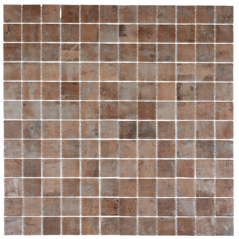 Lucenza 12x12 in. Taupe Matte Recycled Glass Uniform Square Mosaic Wall and Floor Tile (10.6 sq ft/case, 10-Pack)