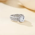thumbnail image 5 of SFTING Engagement Rings for Woman 5A CZ Halo Wedding Rings for Women Silver 18K White Plated Size 7, 5 of 8
