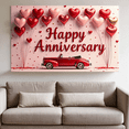 thumbnail image 5 of Colorful Happy Anniversary Banner with Balloons and Confetti Backdrop Background Decorations Party Supplies Photography Props Celebration Decor, 5 of 8