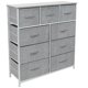 thumbnail image 3 of Torre de Almacenamiento Moderna de 9 Compartimentos de Tela y Metal de GGI International, Color Gris, 3 of 5
