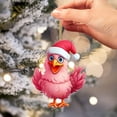 thumbnail image 4 of Creative Cartoon Christmas Chicken Christmas Decoration Pendant Acrylic Car Pendant Backpack Keychain, 4 of 4