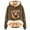 Bronze, variant on Sweatshirt Women Pullover Plus Size with Adorable Cow Print Lined Long Sleeve Tops M-5XL